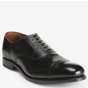 Allen Edmonds Evanston Vintage Classic Black Cap Toe Genuine Leather Shoes Sz 10